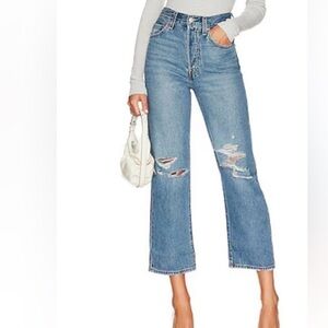 Size 31 Levis ribcage straight ankle denim jeans